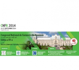 Congresul National de Farmacie din Romania, editia a XV-a, Iași, 24-27 Septembrie 2014